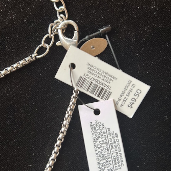 NWT silvertone key pendant necklace from Chicos - Picture 3 of 8